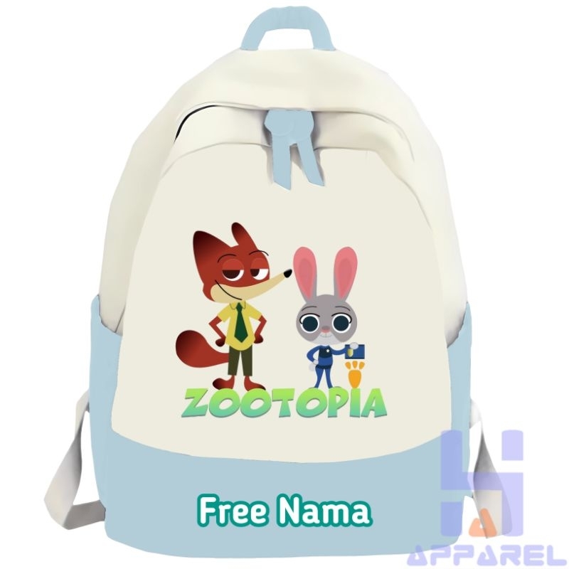 TAS RANSEL ANAK DISNEY ZOOTOPIA FREE NAMA