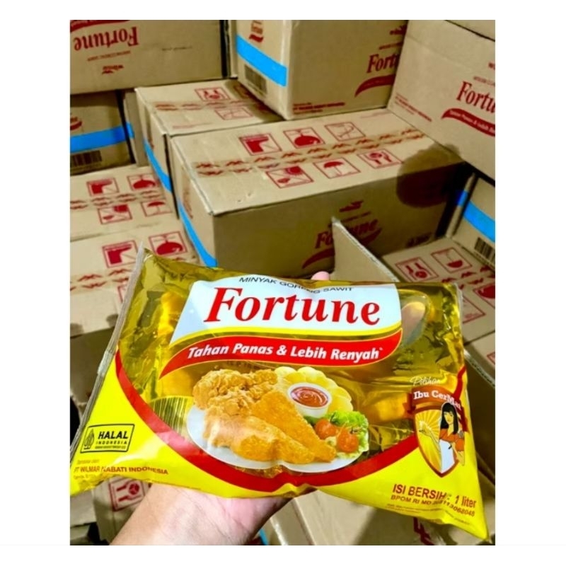 

Minyak Goreng Fortune 1 Liter Kemasan Bantal | Fortune Pillow Pack | Minyak Goreng Bantal