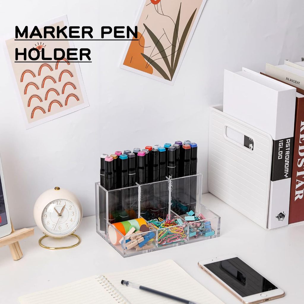 

Acrylic Marker Holder Pen Rak Pensil Pulpen Akrilik Organizer Display Makeup Serbaguna AK59