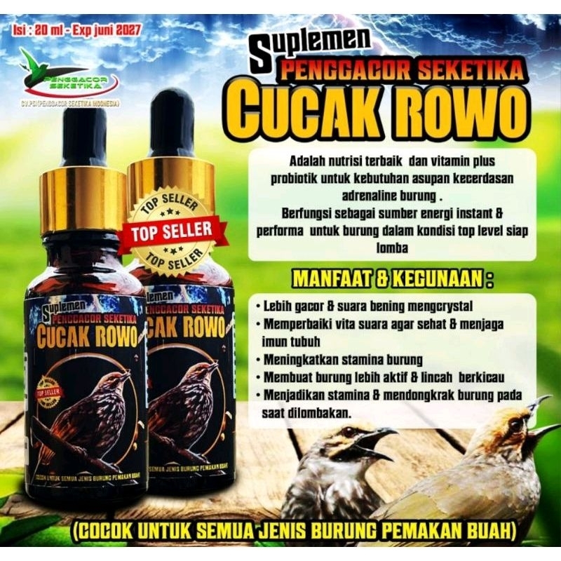 Suplemen Cucak Rowo Vitamin Penggacor Burung Vitamin Burung Khusus Burung Cucak Rowo Vitamin Penggac
