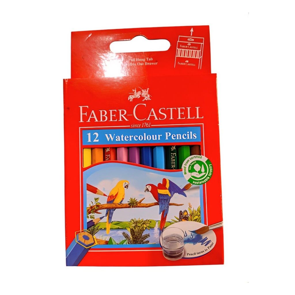 

PENSIL WARNA FABER CASTELL 12 WARNA WATER COLUOR PENDEK