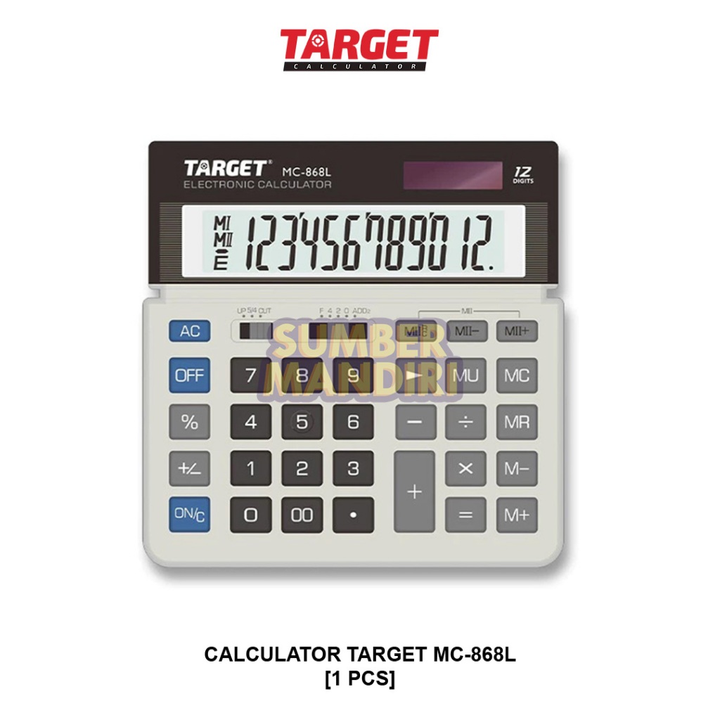 

Kalkulator TARGET MC-868L Calculator 12 Digits [1 PCS]