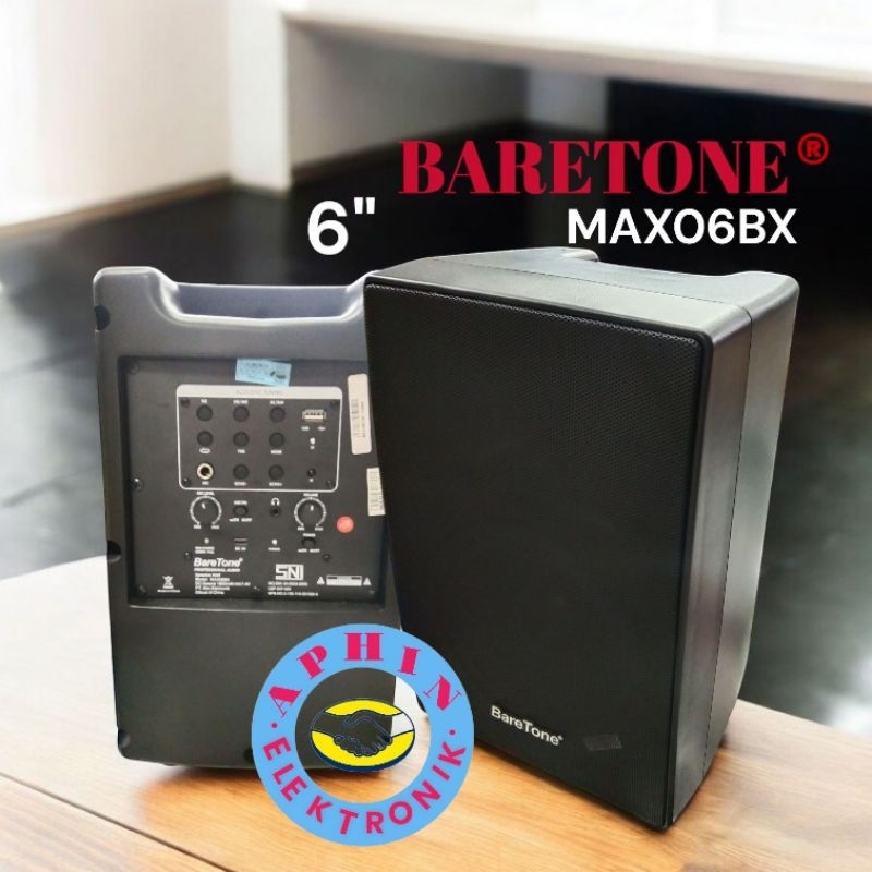 Speaker Baretone 6 inch MAX06BX ORIGINAL Speaker Bluetooth 6"Speaker Aktif