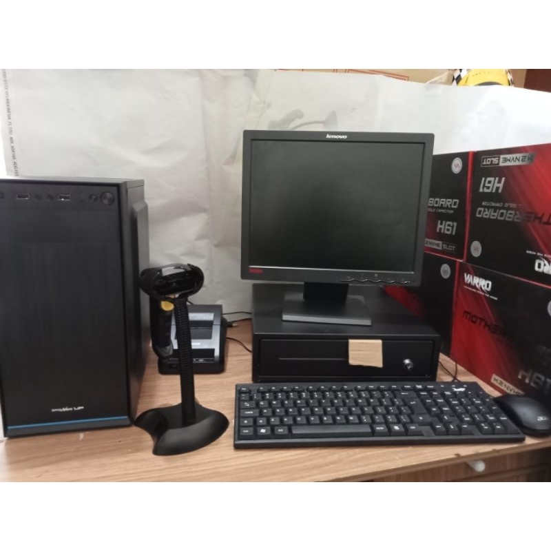 Komputer Kasir Lengkap fullset tanpa laciuang siap pakai llKomputer kasir ll Komputer kasir ll Pc ka