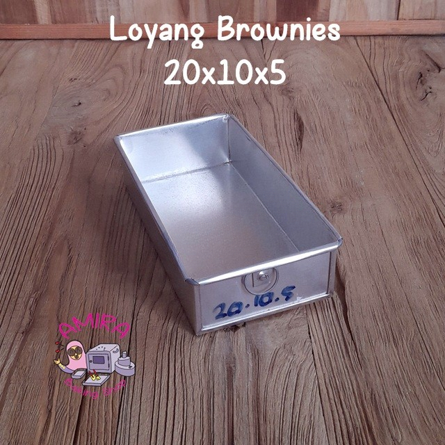 Loyang Brownies 20x10x5 cm ( Aluminium Tebal 0,6 mm )