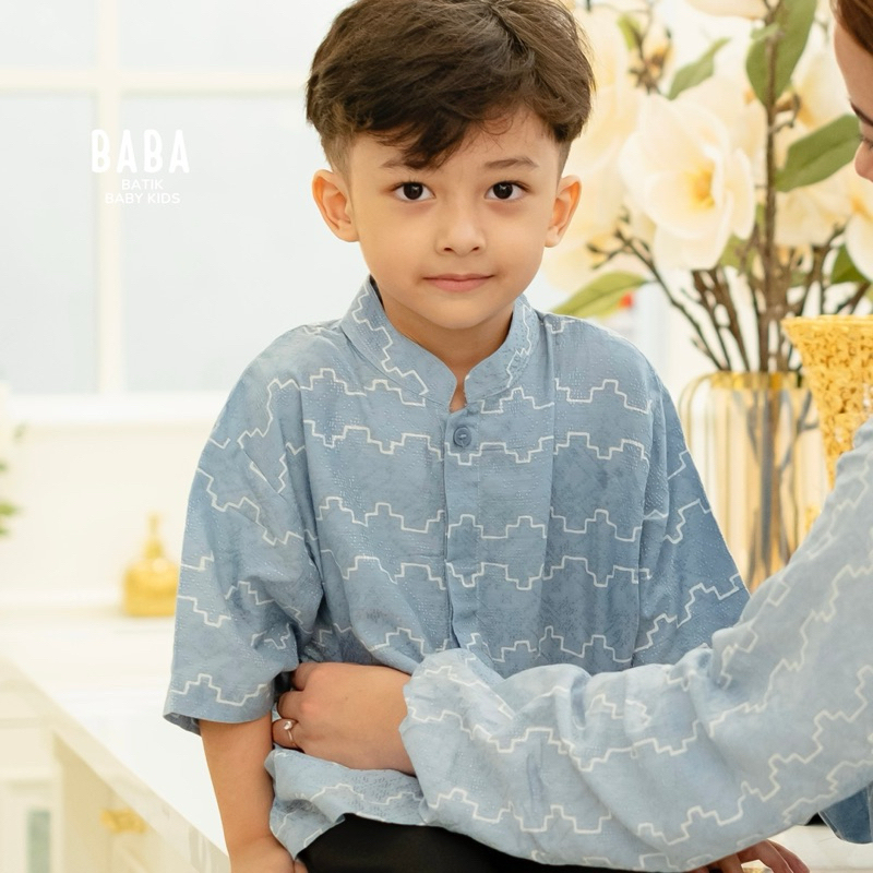 BABA BATIK Baju Koko Batik Anak Laki Laki Usia 1 - 13 Tahun Abdullah