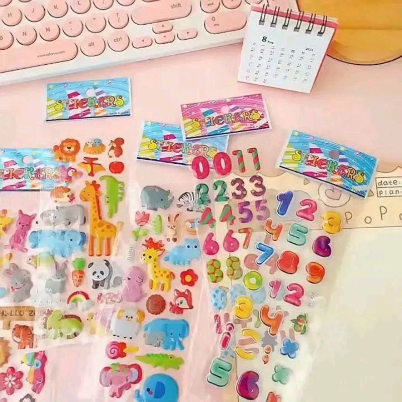 

J(J13) STIKER KARAKTER KARTUN TIMBUL/STICKER MOTIF LUCU / DEKORASI