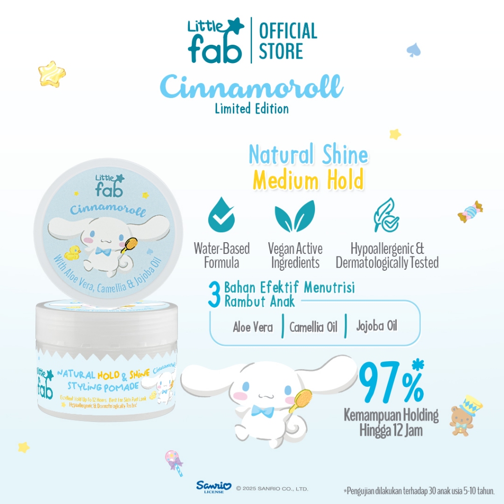 Little Fab Kids - Natural Hold and Shine Styling Pomade 40gr