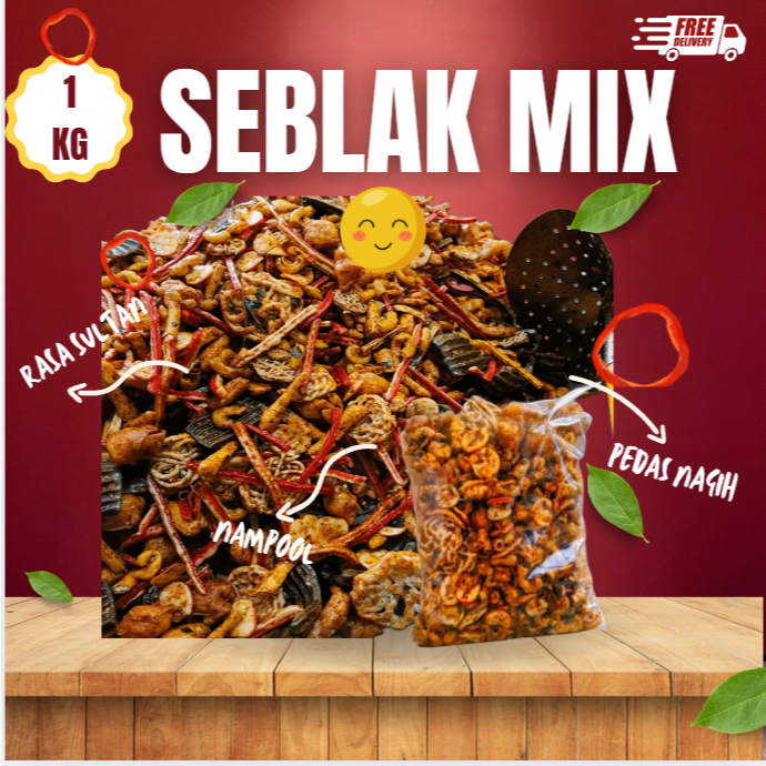 

KERUPUK SEBLAK MIX BUMBU ORIGINAL PEDAS DAN XTRA PEDAS DAUN JERUK KEMASAN 1KG