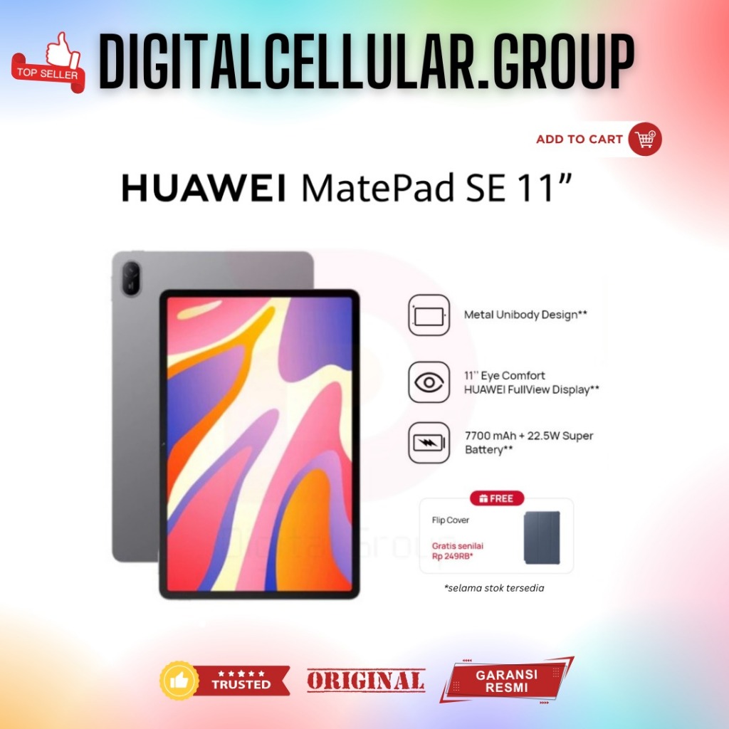 HUAWEI MATEPAD SE 11 INCH TABLET 6/128 GB GARANSI RESMI