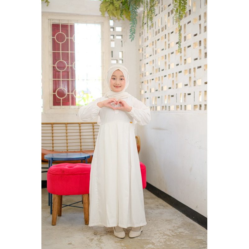 GAMIS PUTIH BW ANAK PEREMPUAN SIZE (5-10) TAHUN
