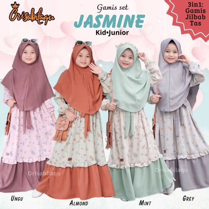 ORISABILAQU GAMIS SET JASMINE / GAMIS SET HIJAB ANAK