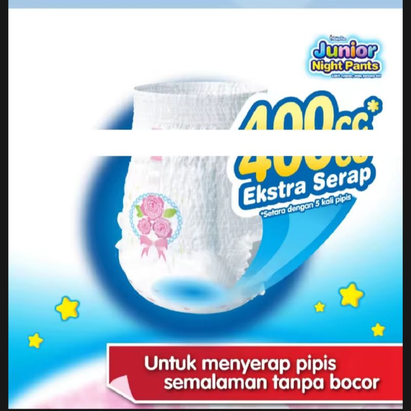 (Paket 3Bal=1 Karton) MamyPoko Junior Night Pants Xxxl24 Boys/Girls Popok Celana RB6