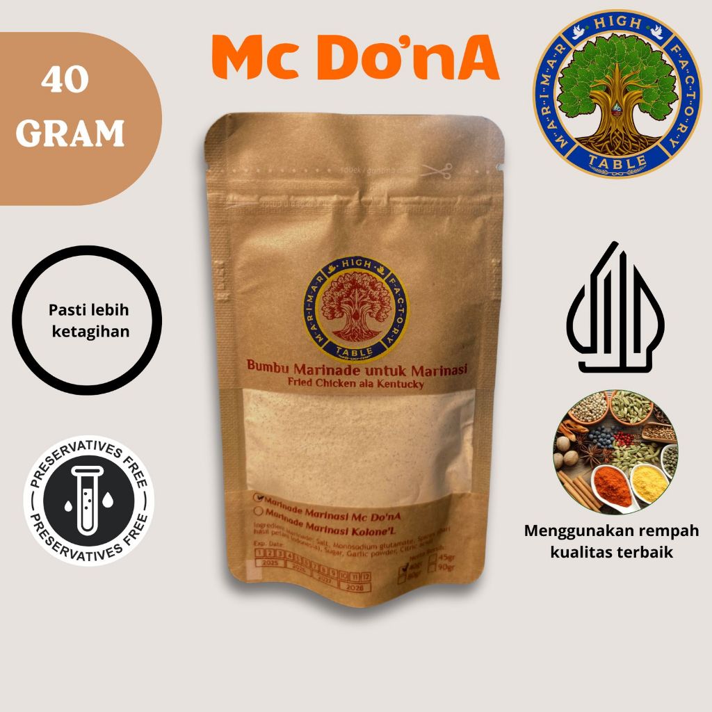 

Bumbu Marinasi Marimar Factory Mc Do'nA 40gr