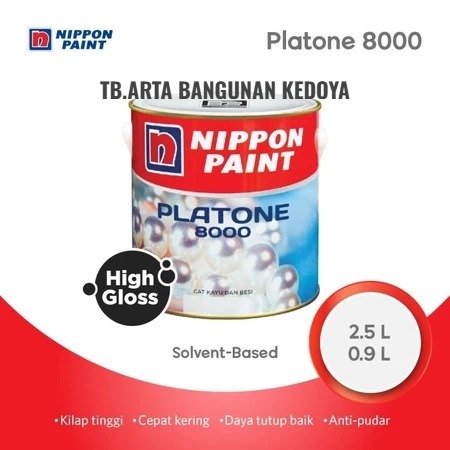 Nippon Paint Platone 8000 Cat Besi Dan Kayu CUSTOM WARNA - 2,5 Liter (Gallon )