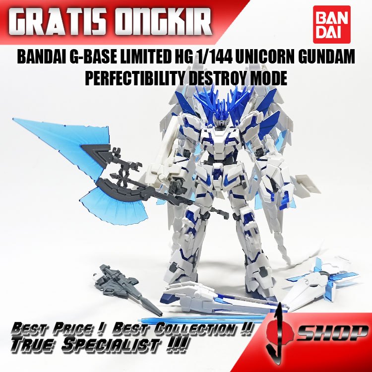 BANDAI G-BASE LIMITED HG 1/144 UNICORN GUNDAM PERFECTIBILITY DESTROY MODE LTDHG449