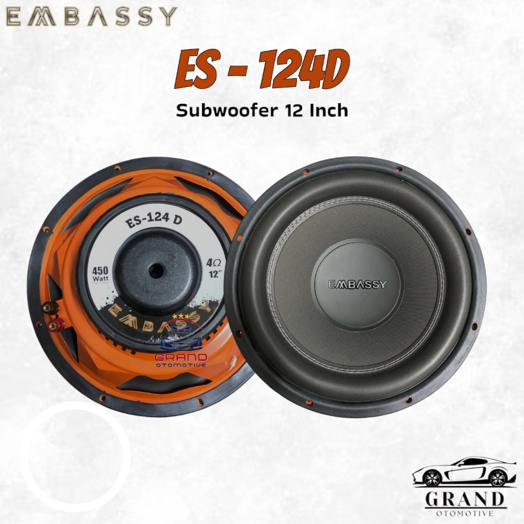 SUBWOOFER EMBASSY ES 124D DOUBLE VOICE COIL 12INCH