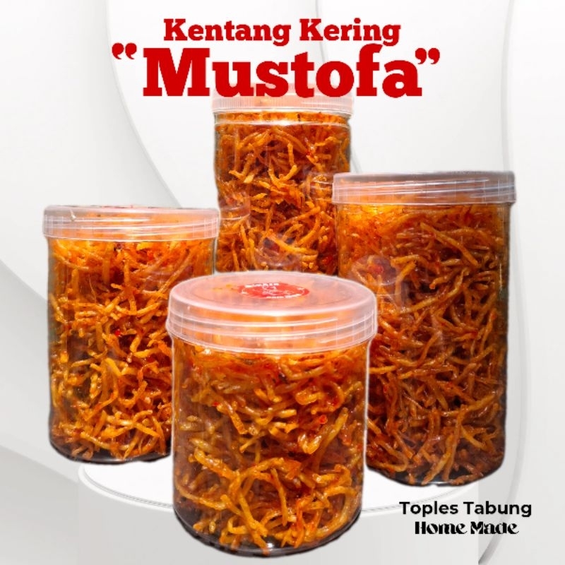 

Kering Kentang Mustofa Kemasan Toples Pedas Manis Gurih Kriuk Enak