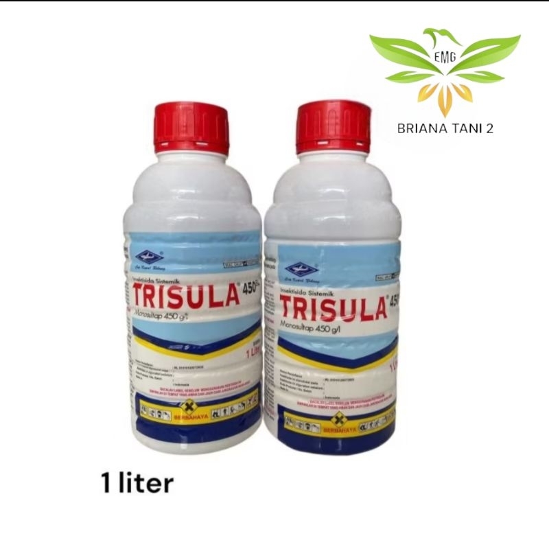 Trisula 450SL 1 Liter Insektisida Sistemik Monosultap 450 g/l Basmi Hama Ulat Grayak Kutu daun Hama 