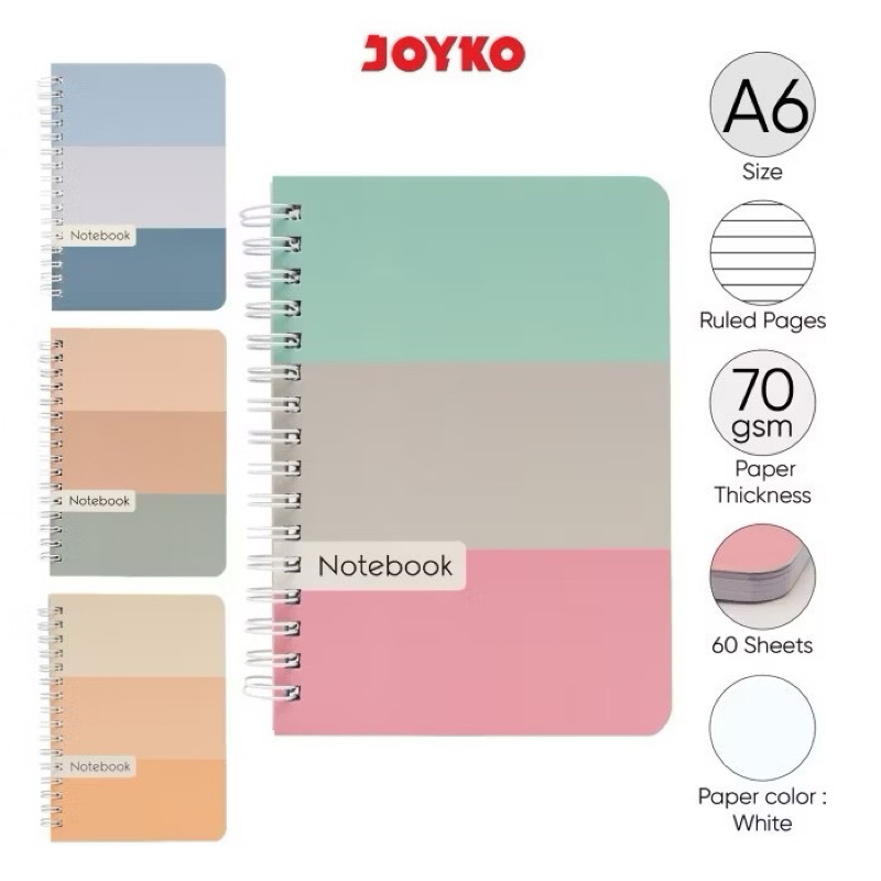 

Ruled Notebook NB-743 A6 Diary Agenda Buku Catatan Bergaris Joyko