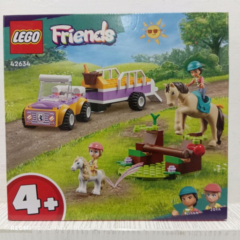 ori original lego friends 42634 horse and & pony trailer toy Liann Zoya character hewan kuda poni ma