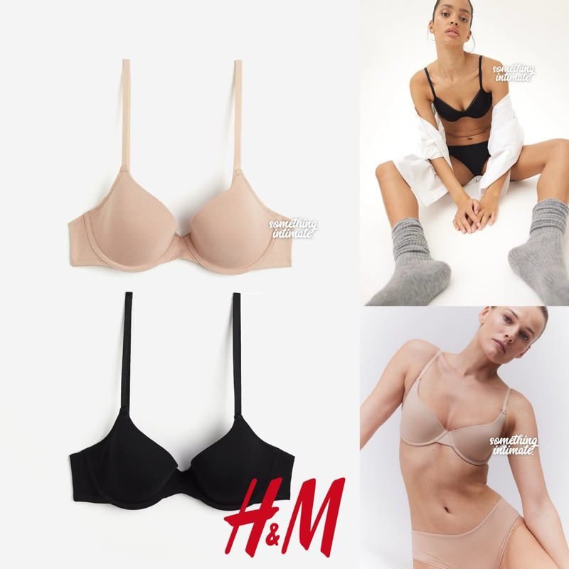 [SALE 39K] H&M Demi Tshirt Padded Organic Cotton Bra / Lightly Padded Push up Underwired BH Katun Wi
