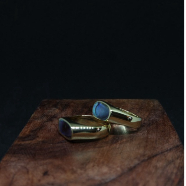 cincin motif kerang laut