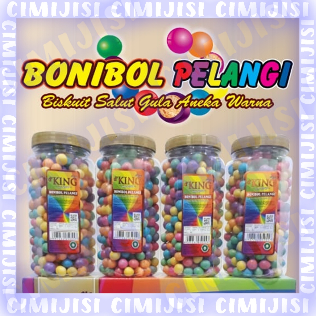 

BONIBOL PELANGI Cokelat Bola Warma Warni chocoball rainbow biscuit Gula