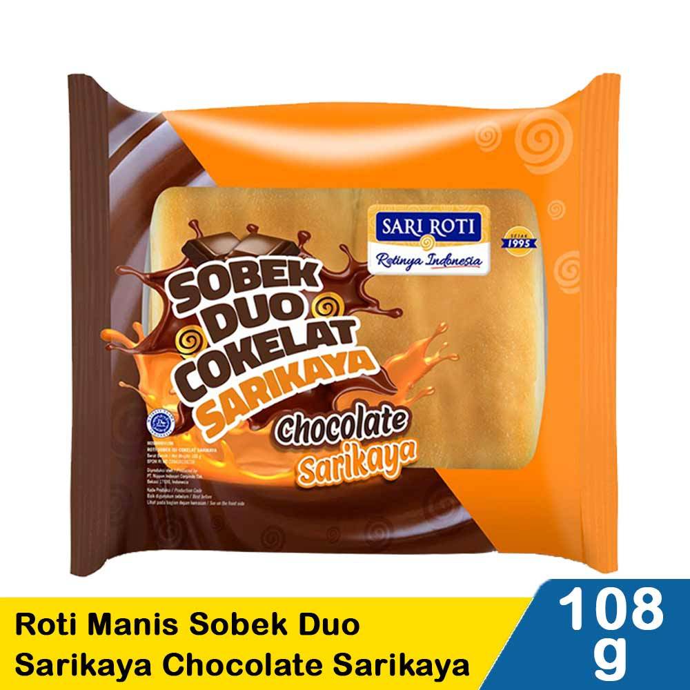 

Sari Roti Roti Manis Sobek Duo Cokelat Srikaya 108g – Manis, Lembut, & Menggoda Selera!