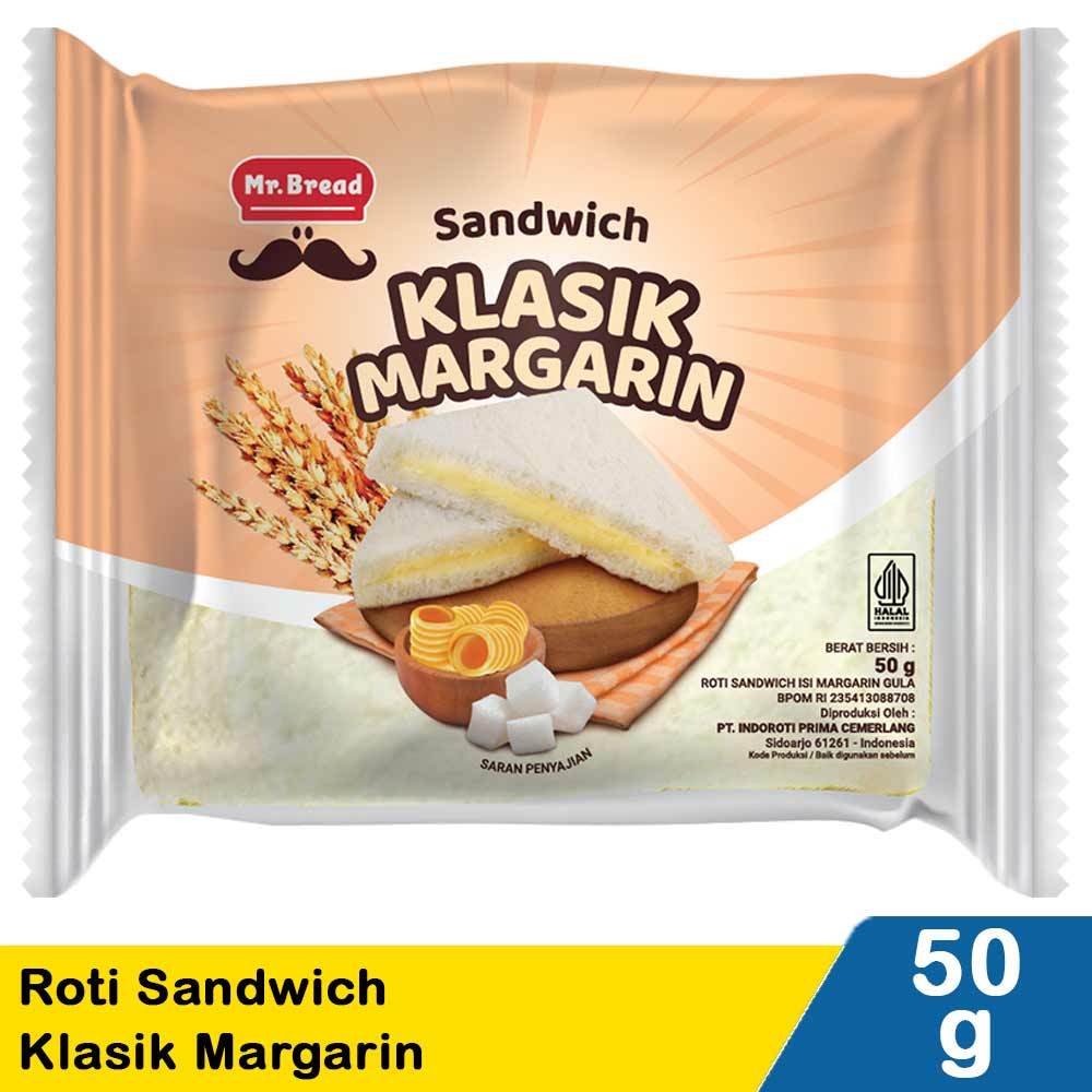 

Mr. Bread Roti Sandwich Klasik Margarin – Lembut, Gurih, & Nostalgia!