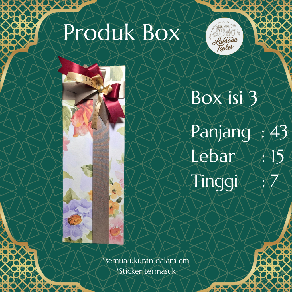 

BOX TOPLES ISI 3 KOTAK HAMPERS LEBARAN / BOX PARCEL IDUL FITRI