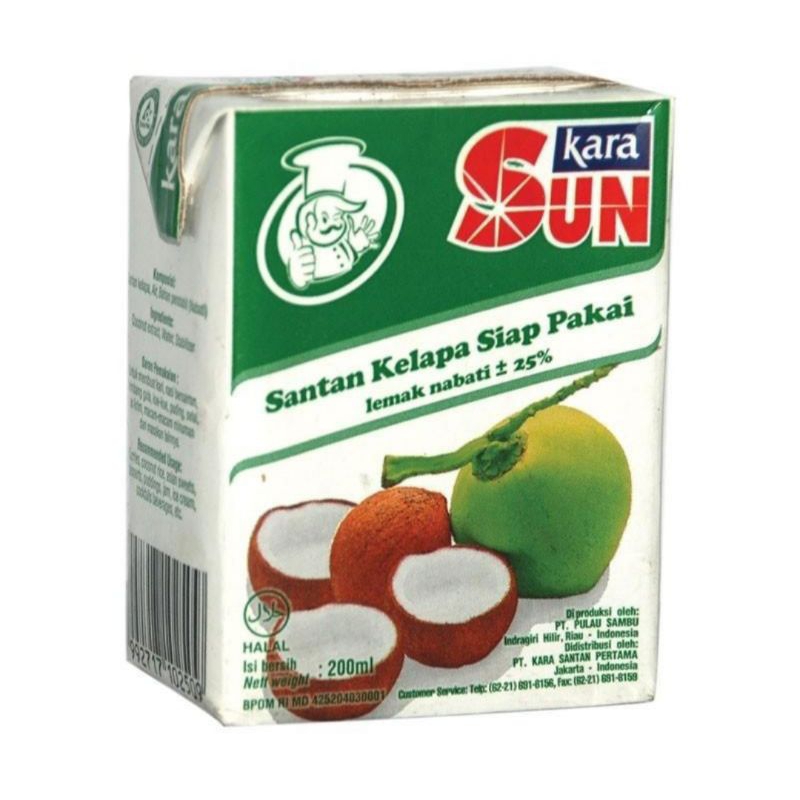 

Santan Kelapa Siap Pakai SUN KARA 200ml