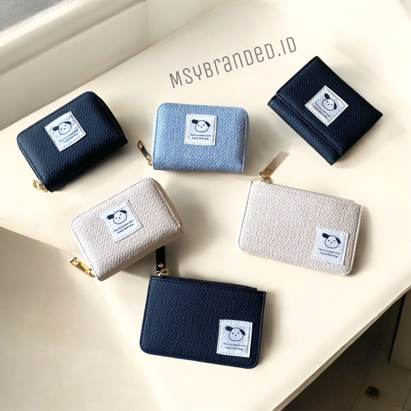 MINISO Indonesia original Trifold dompet lipat 3 wanita lucu coin purse card holder