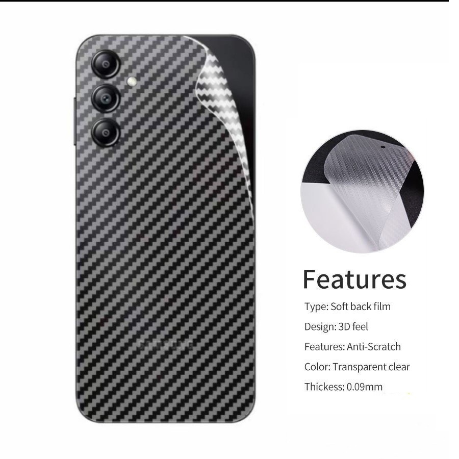 Hans- Garskin Belakang Anti Jamur SAMSUNG A56 A36 A26 A16 A06 A55 A35 A15 A14 A52 A52s Skin Carbon C