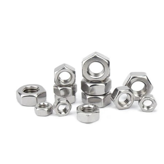 Nut MUR hole 5 mm 5mm hex hexagonal besi metal silver