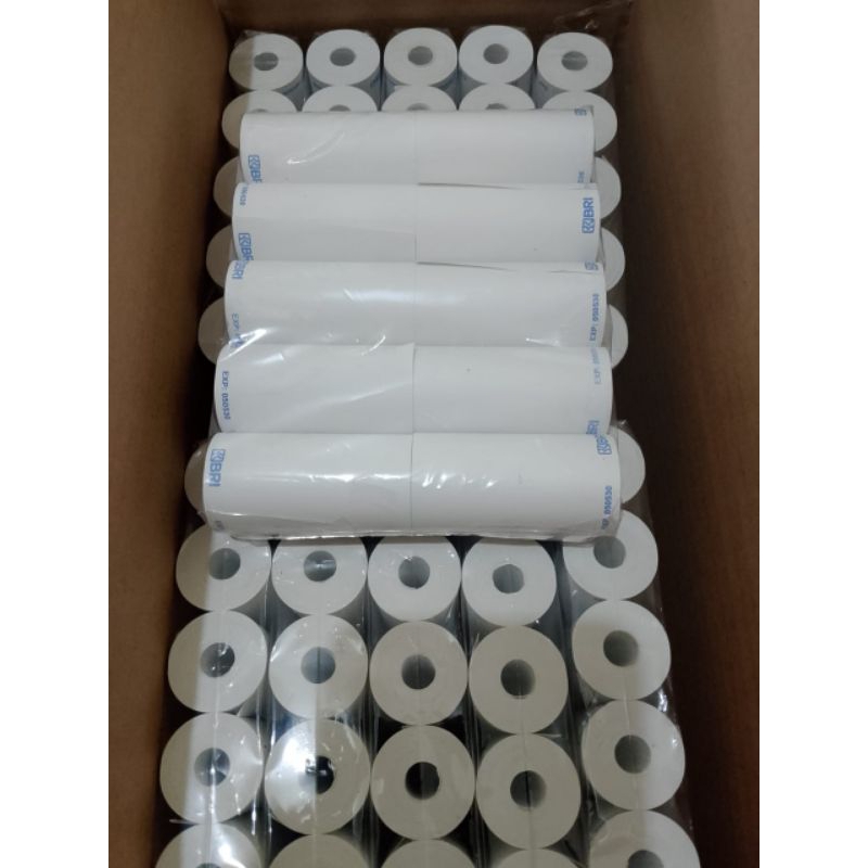 

RB Kertas Thermal Logo Bank BRI 57x30mm Coroles Paket 100 Roll