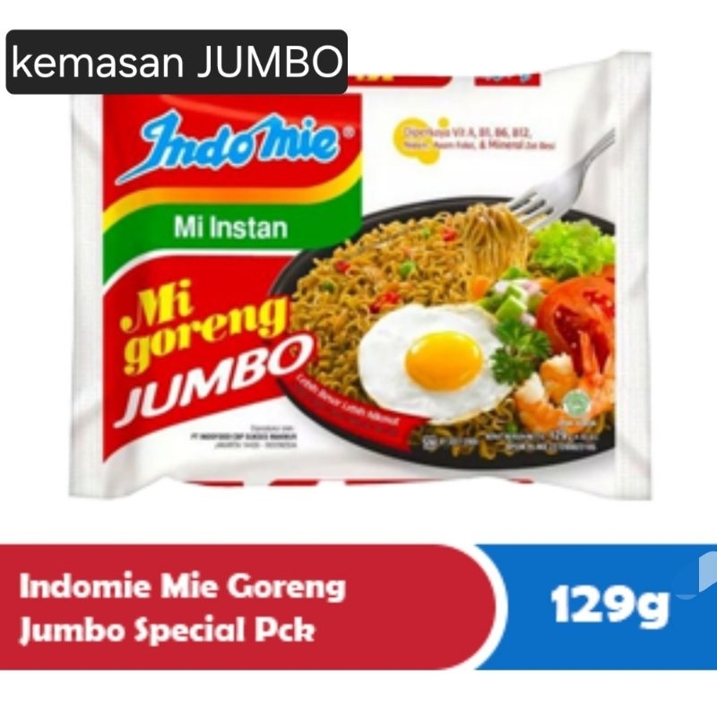 

indomie goreng kemasan jumbo 129gr×1pcs