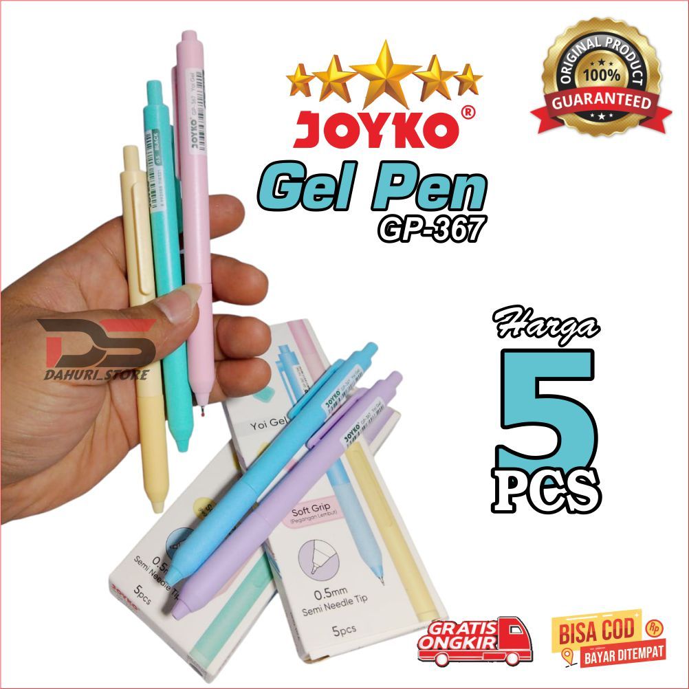

PENA GEL JOYKO YOI GEL GP 367, PULPEN JEL HARGA UNTUK 1 PAK / ISI 5 PCS