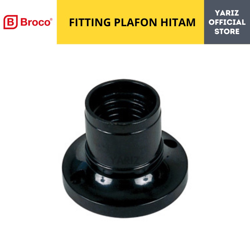 BROCO Fitting Plafon Hitam, Fitting Lampu Broco