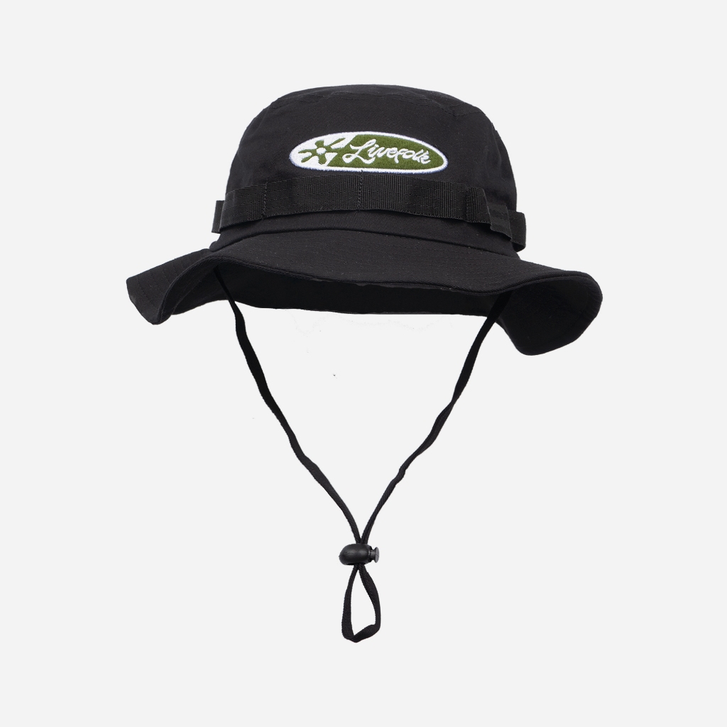 LIVEFOLK Labs Jungle Topi Jungle Hat Bahan Twill Katun dengan Bordir Depan Jungle Hat