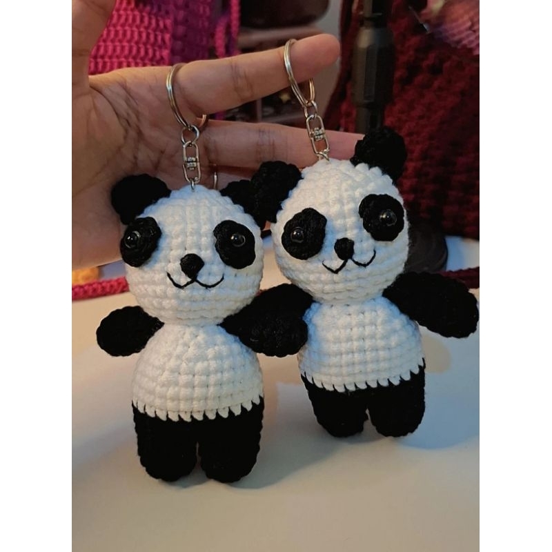 Ganci Panda rajut/gift/souvenir