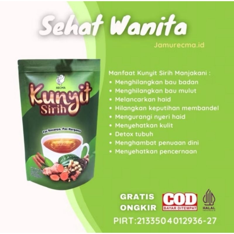 

Wedang sehat wanita 200 gram kunyit sirih manjakani