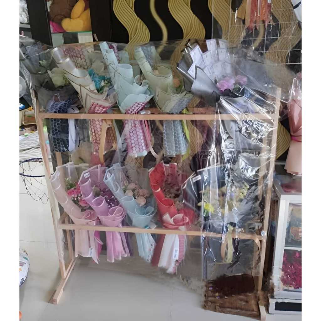 Rak Buket 3 Susun Rak Display Penyimpanan buket Stand holder buket