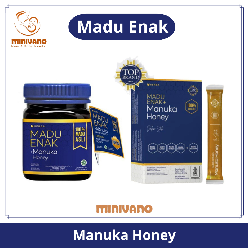 

Madu Enak Manuka MGO 50+ dari sari bunga Manuka - Botol 250gr - Stick isi 10