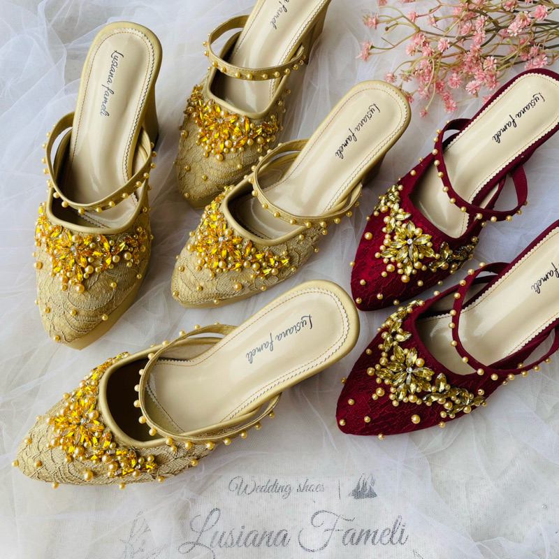 𝑳𝒆𝒆 𝒃𝒐𝒓𝒂𝒎 | Sendal pesta kondangan bebas custom heels ootd shoes wedding sepatu pengantin  sandal ko