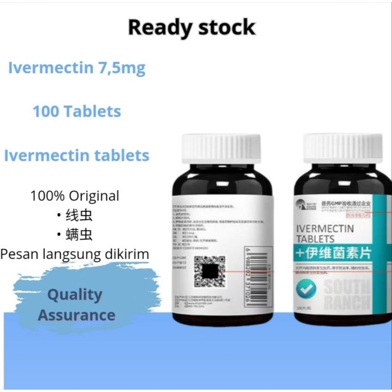 PROMO mectin ivermectin 7,5mg ECER Per Tablet Original Kemasan Terbaru Biru