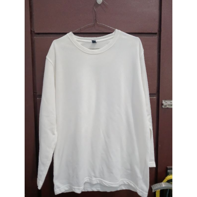 Kaos lengan panjang polos GAP white