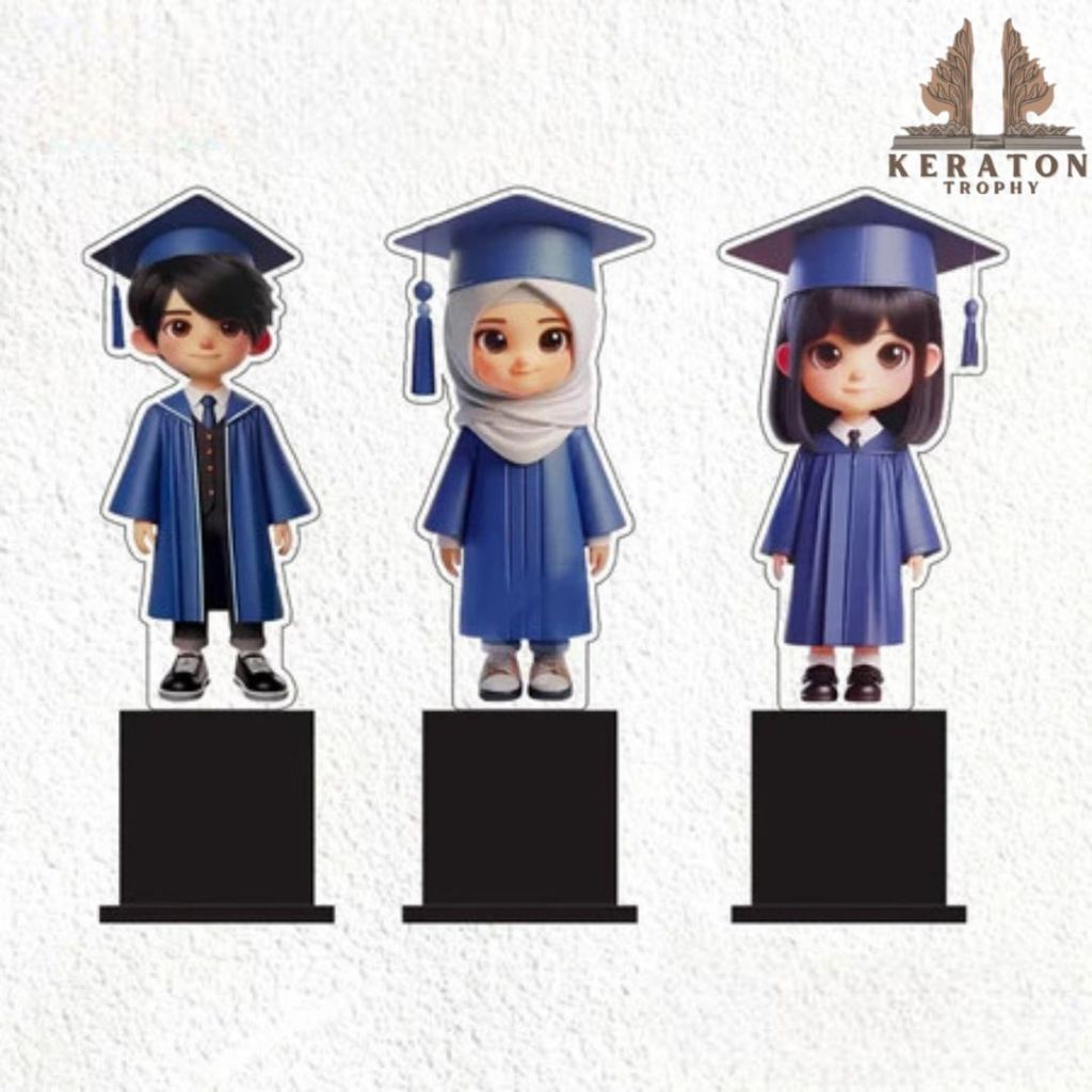 Piala Wisuda Akrilik Custom Piala Wisuda Anak