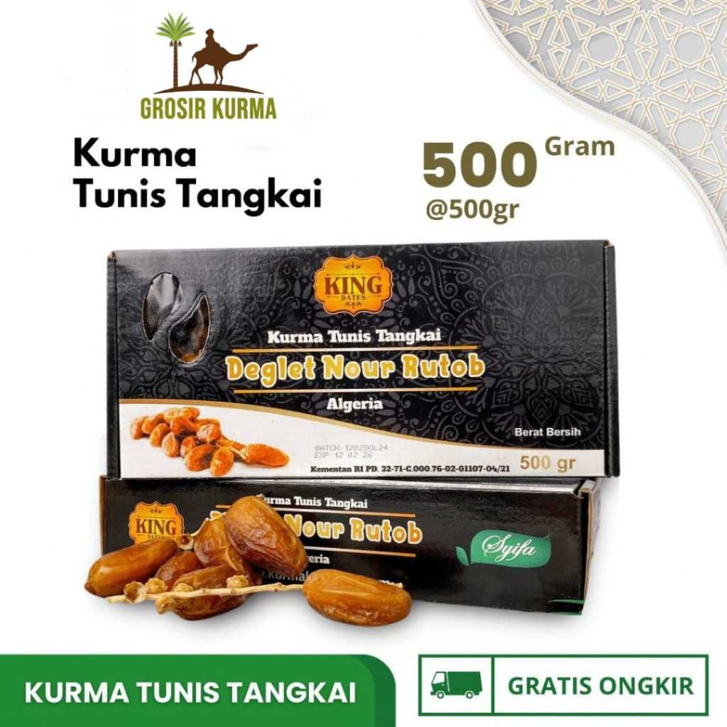 

King Dates - Kurma Tunisia tangkai deglet Tunis 500gr