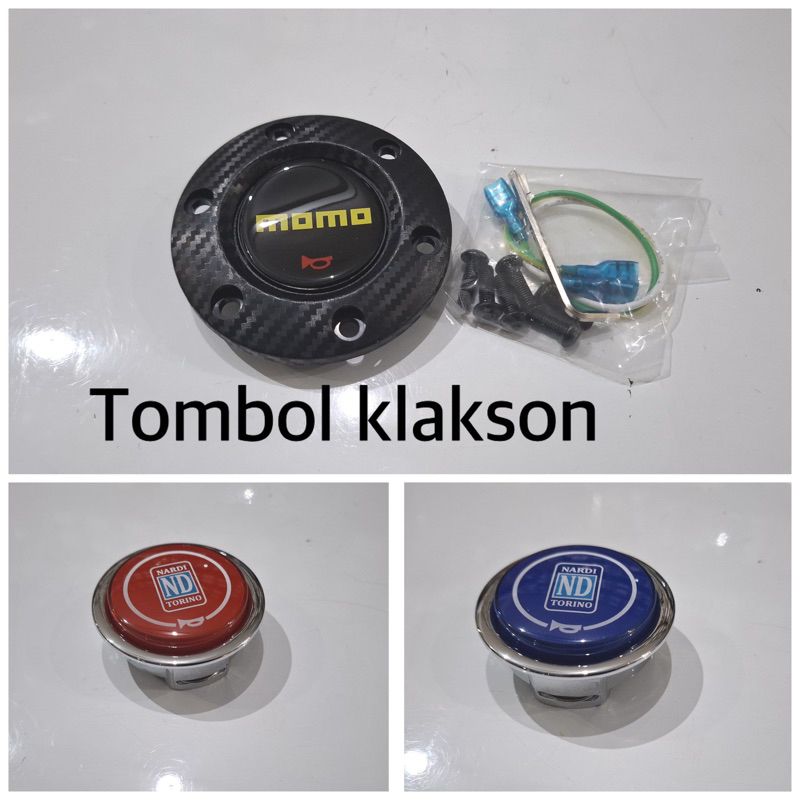 Tombol klakson stir racing universal horn button mobil